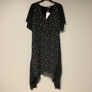 Yoins Floral Summer Dress Sea Flower Womens Size 2XL Black & White